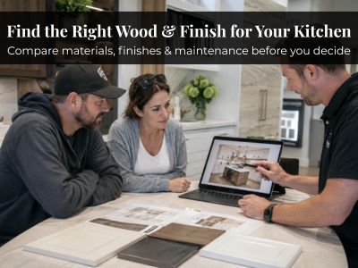 Choose cabinet materials that suit your home, style, and lifestyle.